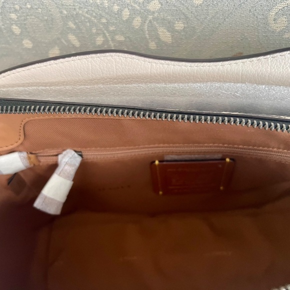 NWT COACH Drew Satchel/ Chalk and  SnakeSkin detail - Picture 9 of 13